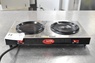 Avantco THP Metal Commercial Countertop 2 Burner Coffee Pot Warmer. 120 Volts, 1 Phase. - Item #1211015