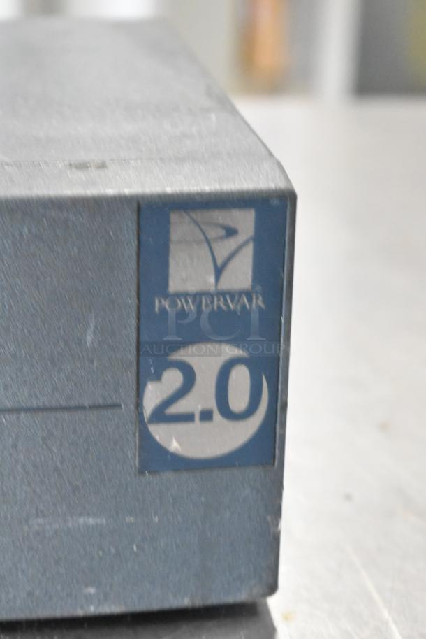 Powervar 2.0 power conditioner, 120 volts, 1 phase, model label visible. Auction includes three units.