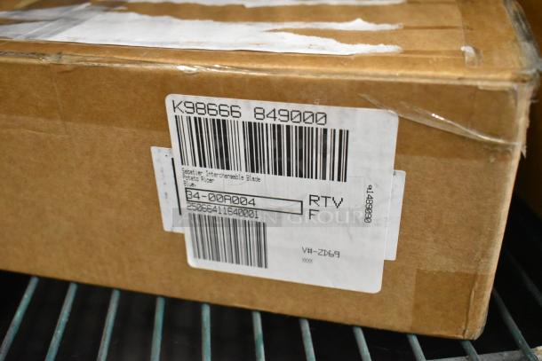 Box with label indicating Sabatier Interchangeable Blade for Potato Ricer, part of a lot of 9 brand new items.