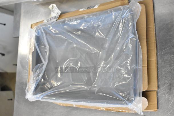 Lot including poly seasoning shakers and bin, packaged in plastic wrap on cardboard.Items appear unused.