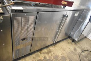 Perlick BBS60-RO-1 stainless steel 2-door undercounter cooler, commercial, 115 volts, 1 phase, used condition.