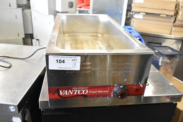 Avantco 177W43 Stainless Steel Commercial Countertop Food Warmer, 120V, 1 Phase, control knob, used condition.