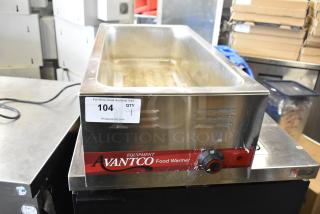 Avantco 177W43 Stainless Steel Commercial Countertop Food Warmer, 120V, 1 Phase, control knob, used condition.
