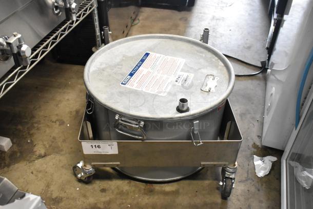 BRAND NEW Avantco MirOil 55HD 55 lb. fryer oil filter machine, model 184T3600D, with 1-way pump, scratch and dent condition.