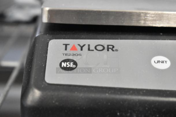Brand new Taylor TE22OS 22 lb. digital portion control scale, oversized platform, minor scratches, NSF certified.