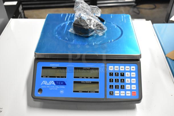 AvaTek PCS40 40 lb. Digital Price Computing Scale, new, with keypad and display, legal for trade, model 334PCS40.