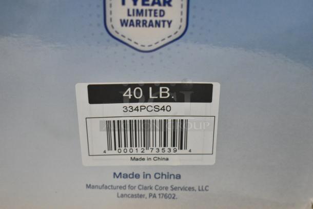 40 lb. AvaTek PCS40 digital price computing scale, legal for trade, scratch and dent, model 334PCS40, barcode visible.