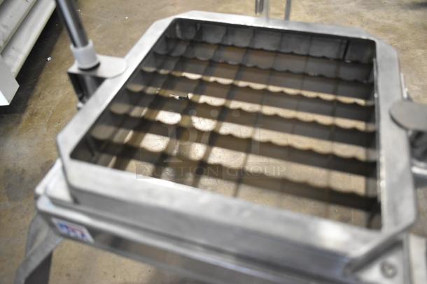 BRAND NEW Nemco 55650 Easy Lettuce Cutter, stainless steel, visible scratches but unused, ideal for commercial kitchens.