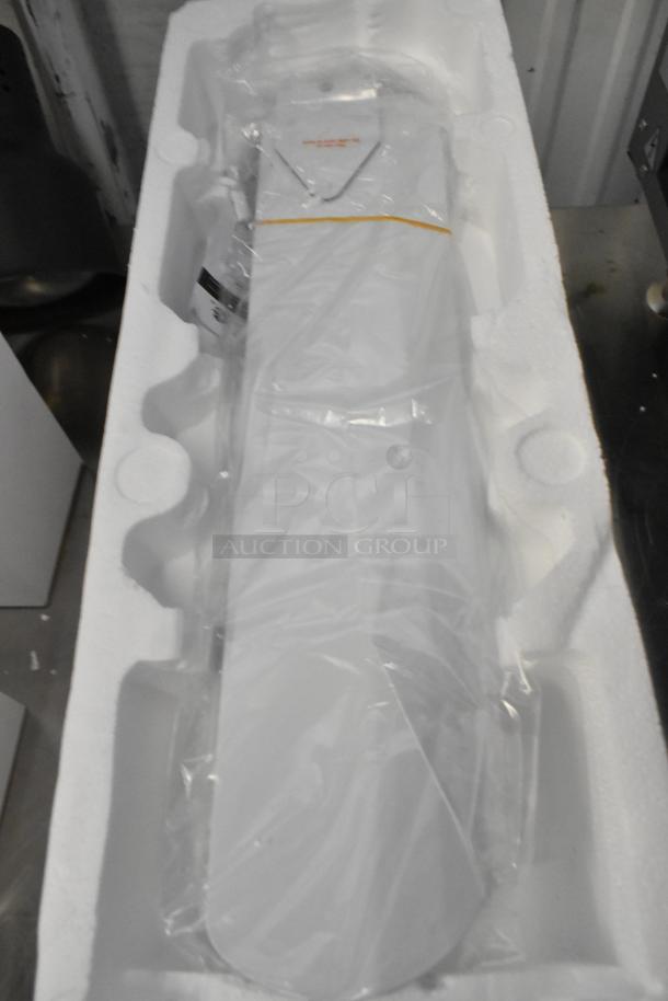 BRAND NEW CP48DW Canarm 48" white industrial ceiling fan, 7370 CFM, in packaging, scratch and dent condition.