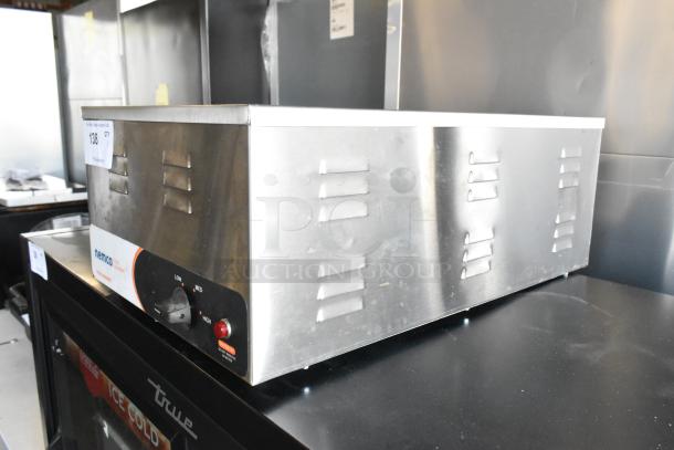 2022 Nemco 6055A stainless steel food warmer, 120 volts, 1 phase, excellent condition. Front panel has temperature control.