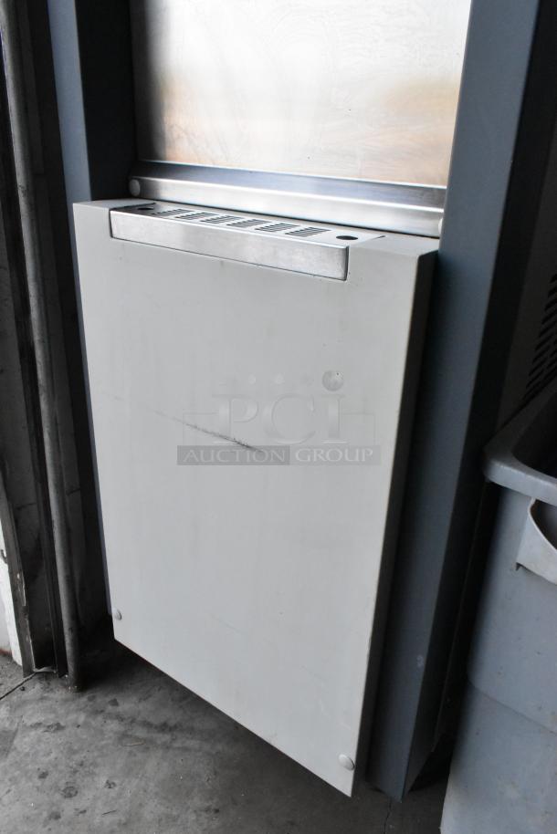 Alpine OP238EC soft serve machine, metal, 2-flavor with twist, on casters, 115V, 1 phase.