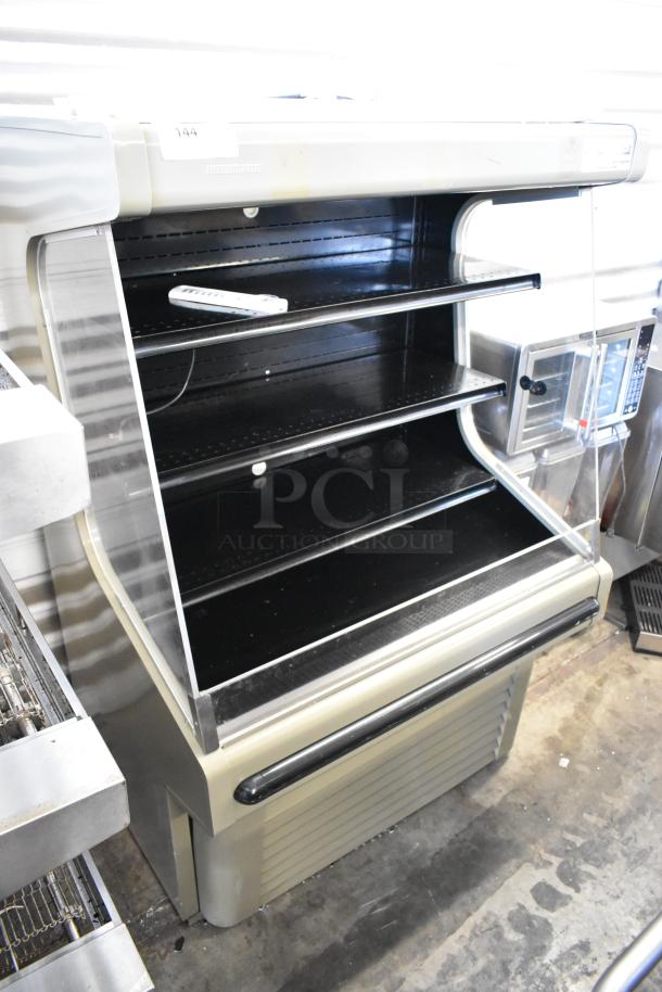 Hussmann GSVM-4060 merchandiser with metal shelves, floor style, reach-in design, 115V, 1 phase, used condition.
