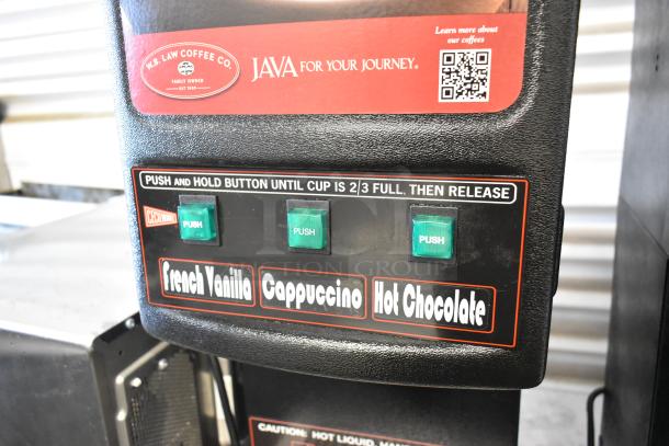 2016 Grindmaster GB3-K cappuccino machine with options for French Vanilla, Cappuccino, and Hot Chocolate. 120V, 1 Phase.