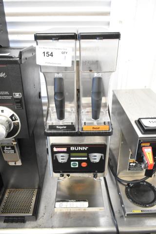 Bunn MHG Stainless Steel Commercial Countertop 2 Hopper Coffee Bean Grinder. 120 Volts, 1 Phase. - Item #1211153