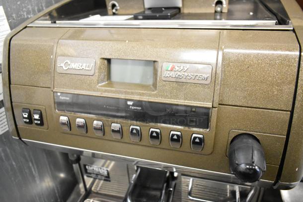 La Cimbali metal commercial single group automatic espresso machine, S39 barsystem, buttons visible, 208-240V, 1 phase.