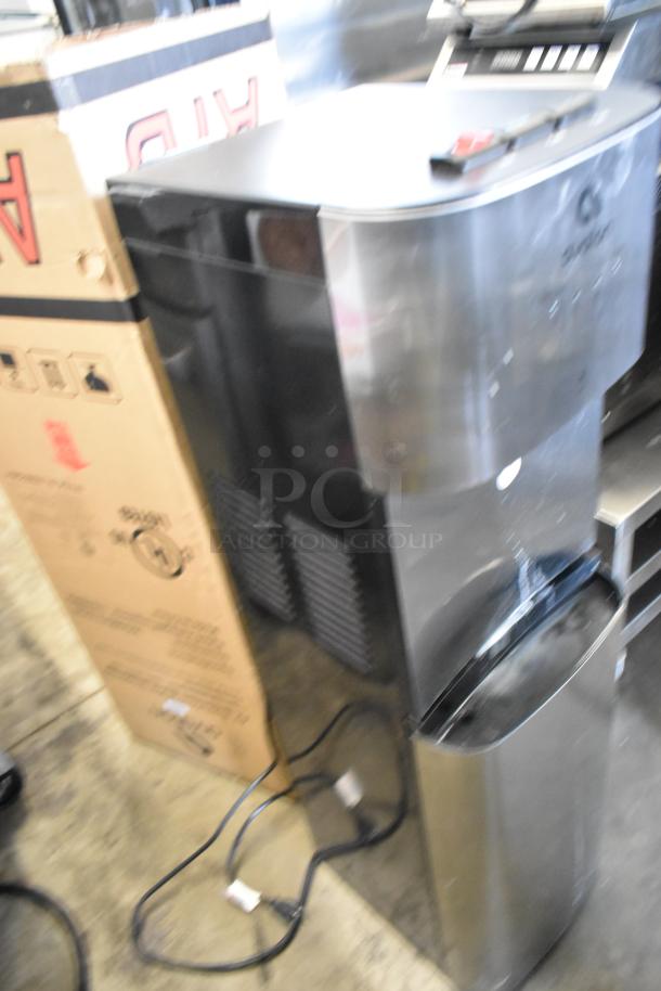 2024 Avalon A25 stainless steel water dispenser, 115V, 1 phase, shown beside original packaging.