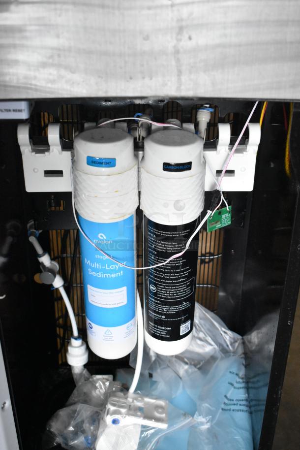 2024 Avalon A25 Stainless Steel Water Dispenser, multi-layer sediment, carbon block filters visible, 115 Volts, 1 Phase.