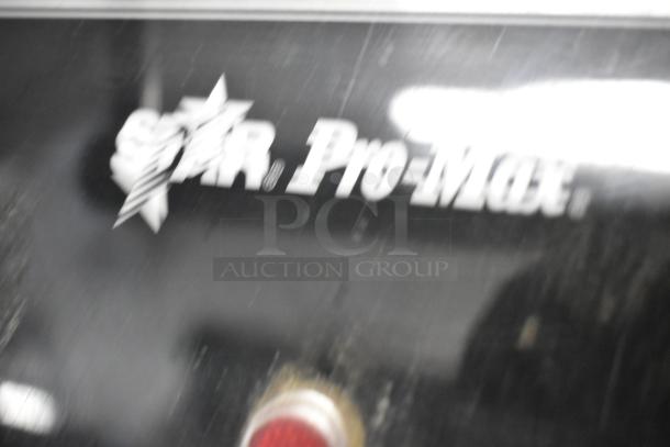 Star Pro Max UG281 Panini Press; stainless steel, dual press, 240V. Brand logo visible, commercial-grade condition.