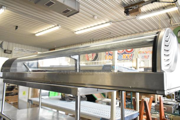 Hoshizaki HNC-180BA-L-S metal sushi display case, 115V, 1 phase, excellent condition, glass front, stainless steel exterior.