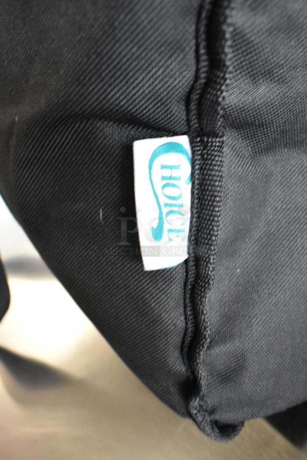 Blue and black insulated food carrying bag from 2 Choice, featuring a visible branded tag.