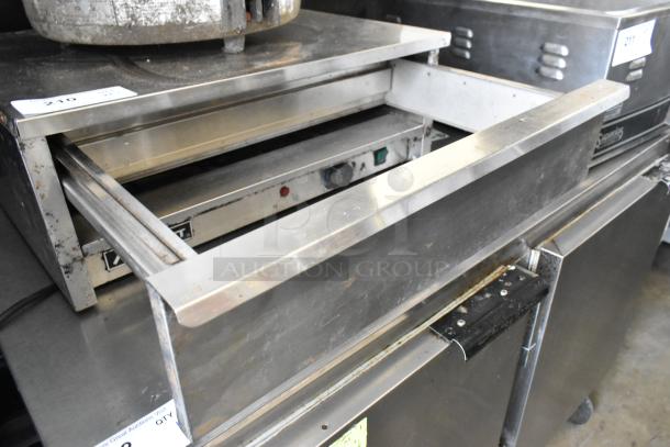 Adcraft BW-450 Stainless Steel Bun Drawer, visible control panel, used condition, metal construction, auction lot.