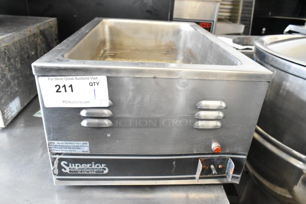 American Permanent Ware CW-2A stainless steel food warmer, commercial grade, visible wear, 120 volts, single phase.