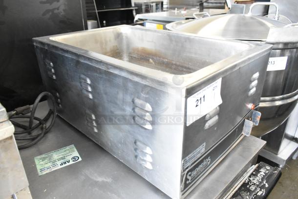 American Permanent Ware CW-2A stainless steel food warmer, 120V, 1 phase, commercial use, visible wear, ID tag shows "211."