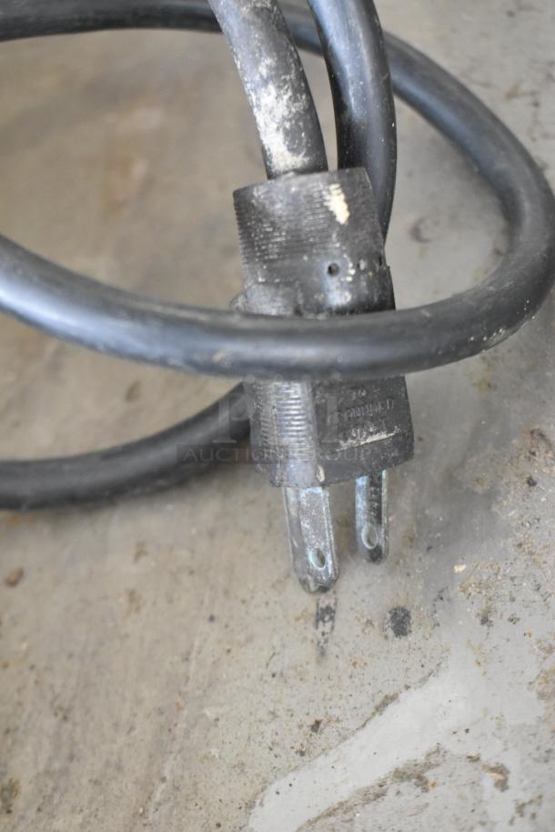 American Permanent Ware CW-2A stainless steel commercial food warmer plug, showing wear, 120 volts, 1 phase.