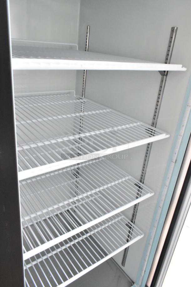 Brand new 2024 Avantco 178GDC49FHCB 53" glass door freezer, customizable, LED lighting, 115V, 1 phase. Scratch and dent.