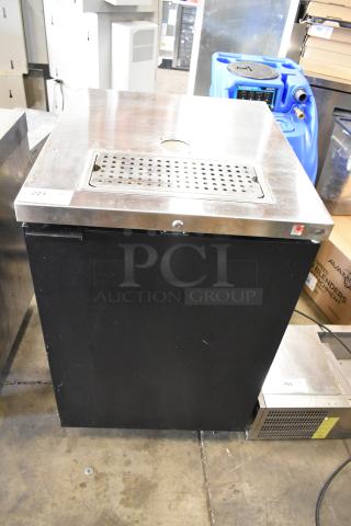 Micro Matic MDD-23 E kegerator, metal finish, 115 volts, 1 phase, good condition, visible drip tray and vent.
