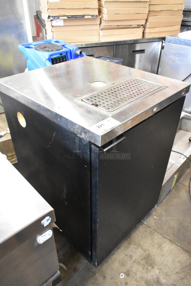 Micro Matic MDD-23 E Kegerator, commercial-grade, metal, 115V, features drip tray, minor scuffs, item tag "221".