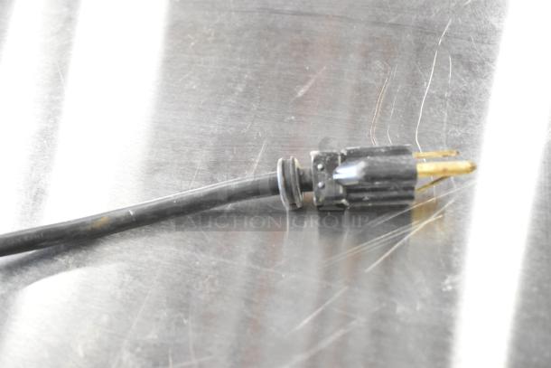 Micro Matic MDD-23 E kegerator plug. Black cord with two-prong plug end. 115 volts, 1 phase.