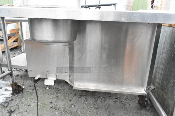 Ayr King BBS-EC1-5830 stainless steel breading station on casters, 115V, 1 phase; used condition.