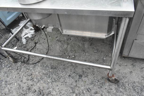 Ayr King BBS-EC1-5830 stainless steel commercial breading station with casters, 115V, 1 phase, used condition.