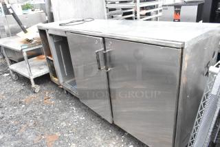 Perlick BS3DS stainless steel 3-door back bar cooler, missing one door, 115 volts, 1 phase, used condition.