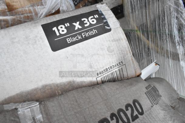 10 brand new scratch and dent items including Regency 20"x20"x5" drawer, Steelton 18"x36" NSF black epoxy 5-shelf kit.