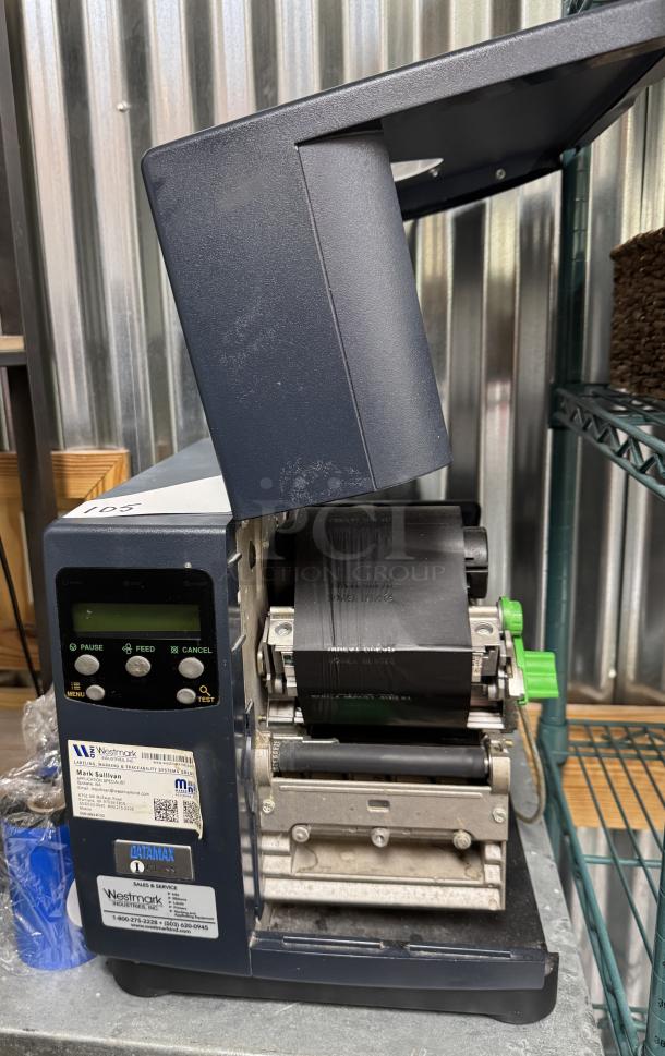 Westmark Labeling System with 5 rolls of labels, featuring control panel, manufacturer labels, and sturdy build.