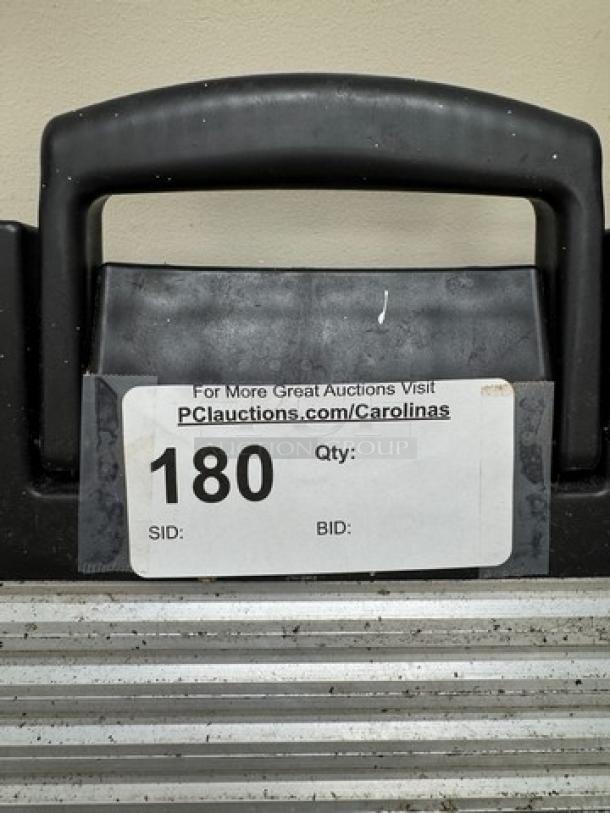 Little Giant ladder/step stool handle, supports 375 lbs, black with visible handle and auction label indicating lot 180.