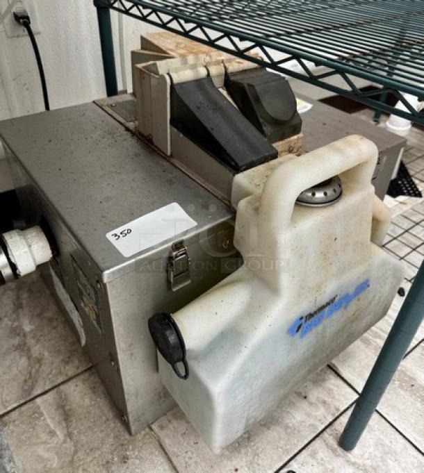 Thermoco Big Dipper grease trap, tested and working, stainless steel, detachable container, secure latches, model label visible.