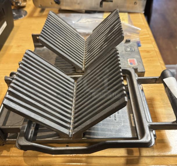 Nemco Cutter Model #N55300A, metal construction, no wire, dual handles, made in USA stamp, used condition.