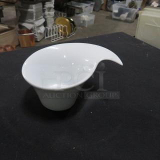 Pier One serving bowl, white, unique wave design, excellent condition. No visible markings or tags. Perfect for decor.