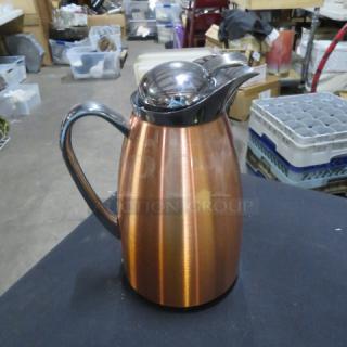 One Copper Color Insulated Coffee Server. - Item #1211493
