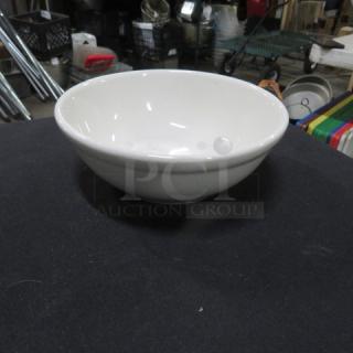 5.5 inch white iti bowl, pristine condition, smooth finish, model 10XBID. Ideal for dining or display use.