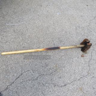 One Wooden Handle Double Sided Oven Brush. - Item #1212258