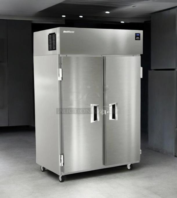 Delfield 6051XL-S-WAQ1 two-door stainless steel reach-in refrigerator, exceptional condition, fully tested, 115V.