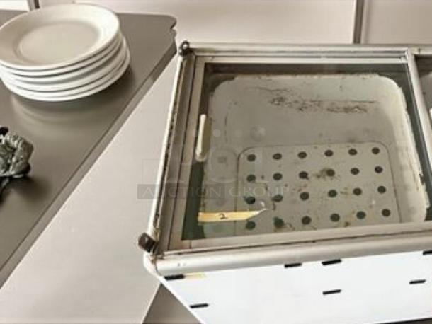 Excellence EDC-8HC ice cream dipping cabinet, 47.5", white, glass top, fully tested, 12.5 cu. ft., 115V. Great condition.