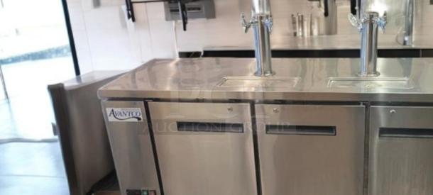 Avantco 178UDD72HCS Triple Tap Stainless Steel Beer Dispenser in outstanding condition; fully tested and working, 115V.