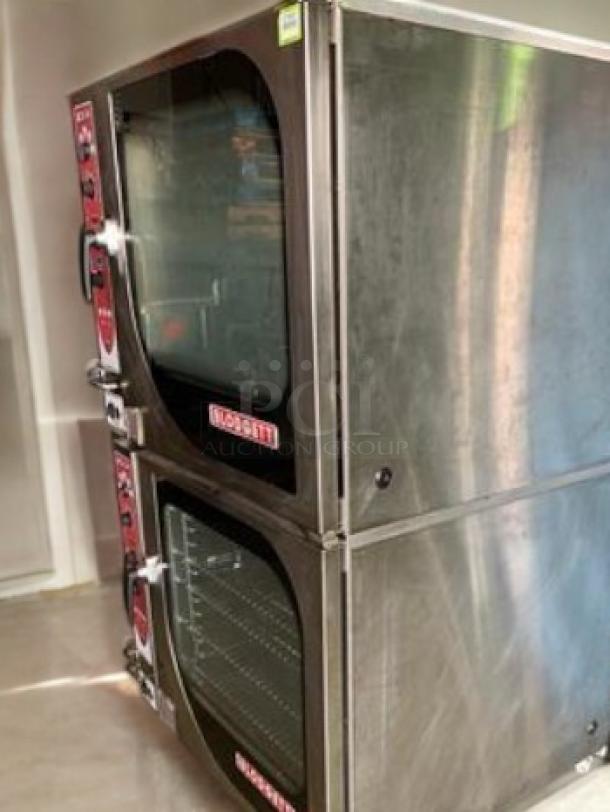 Blodgett BCX-14G double stacked gas combi oven steamer, 230,000 BTU, top-tier condition, fully tested and working.