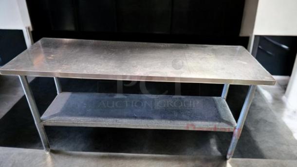 Stainless steel work table, 72" x 30", with undershelf. Great condition, fully tested, by Generic Commercial Foodservice.