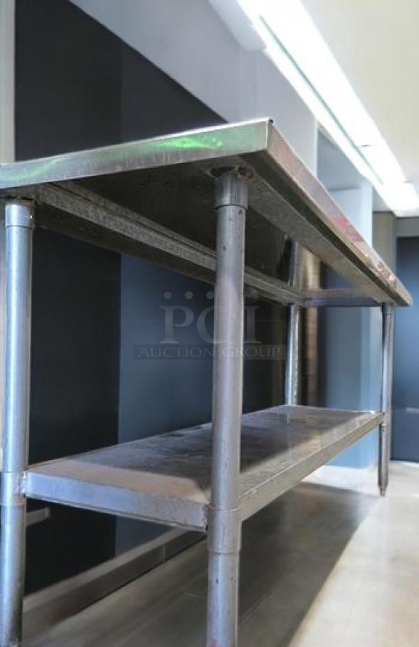 Stainless steel work table, 72" x 30", with undershelf. Generic Commercial Foodservice model, great condition, fully tested.